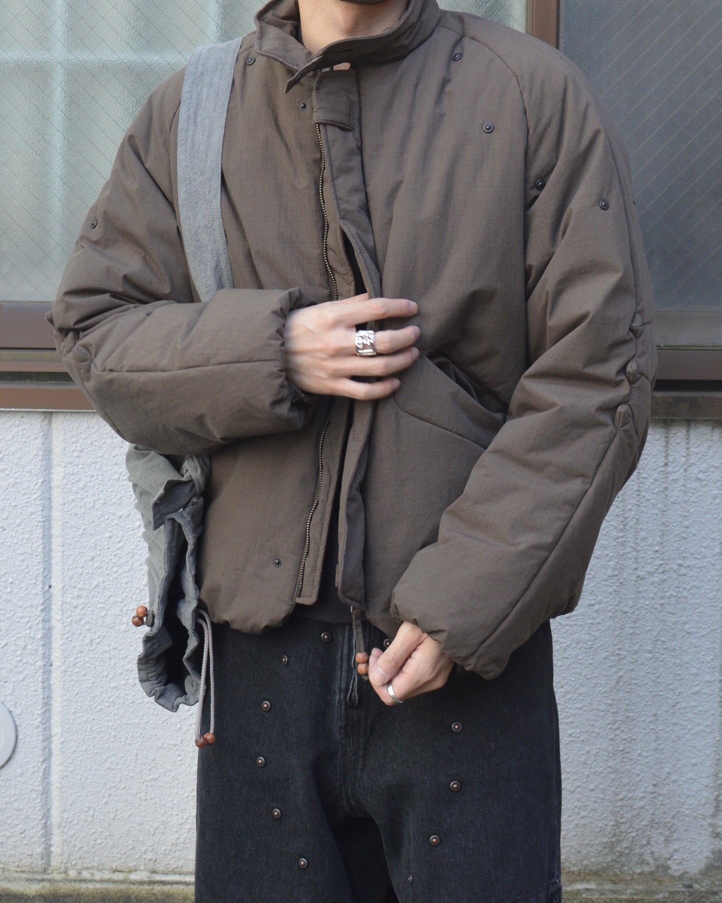 JIAN YE 金棒 PUFFER khaki