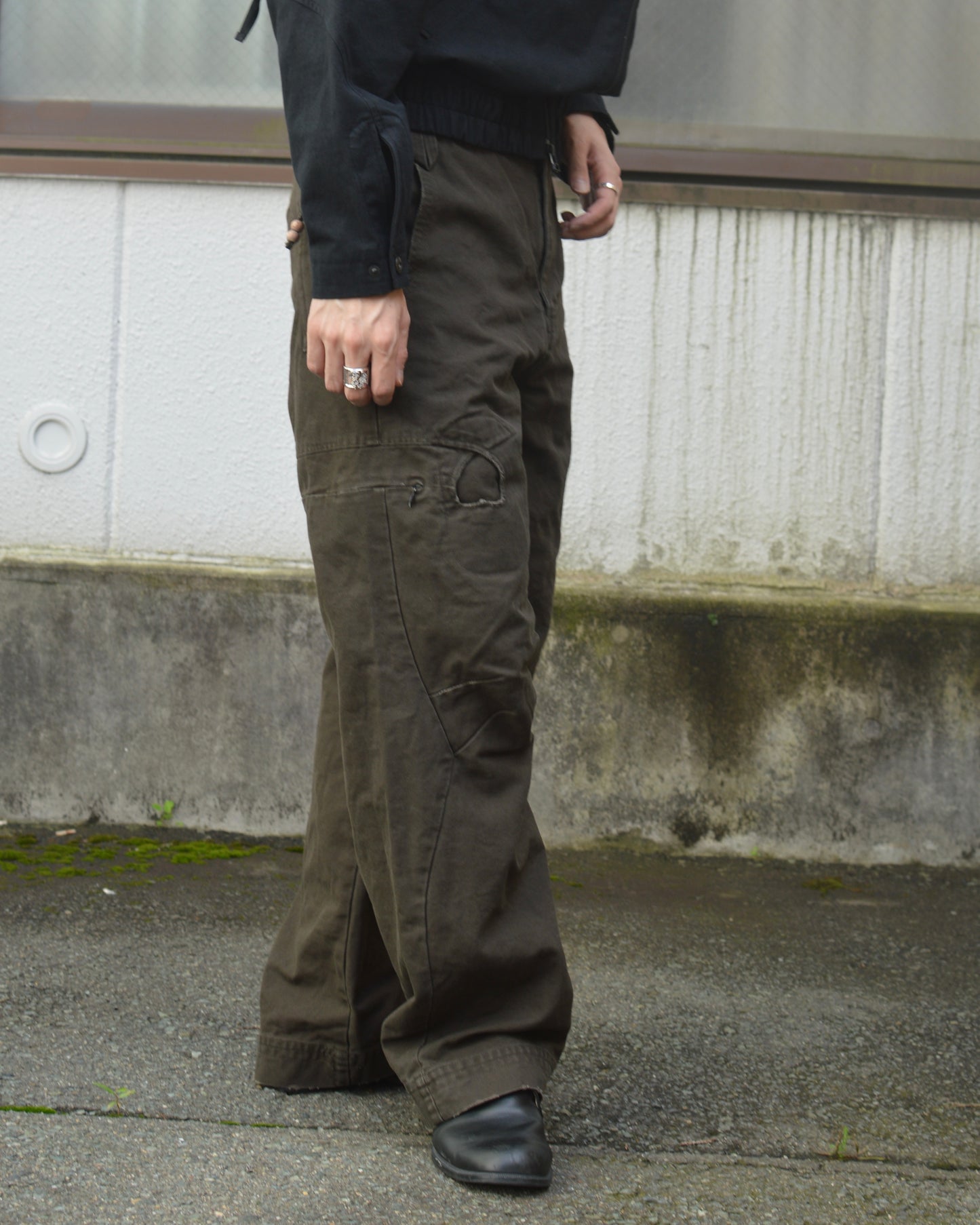 JIAN YE TAO  PANTS DARK OLIVE