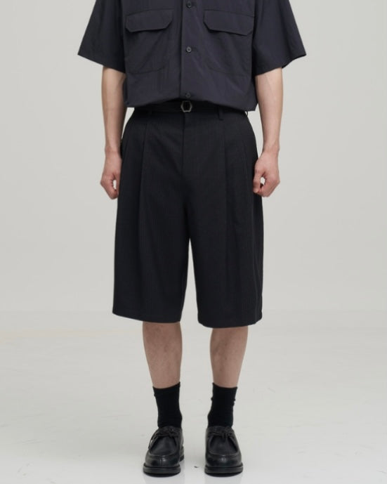 Another Office Hemingway Stripe Bermuda Pants