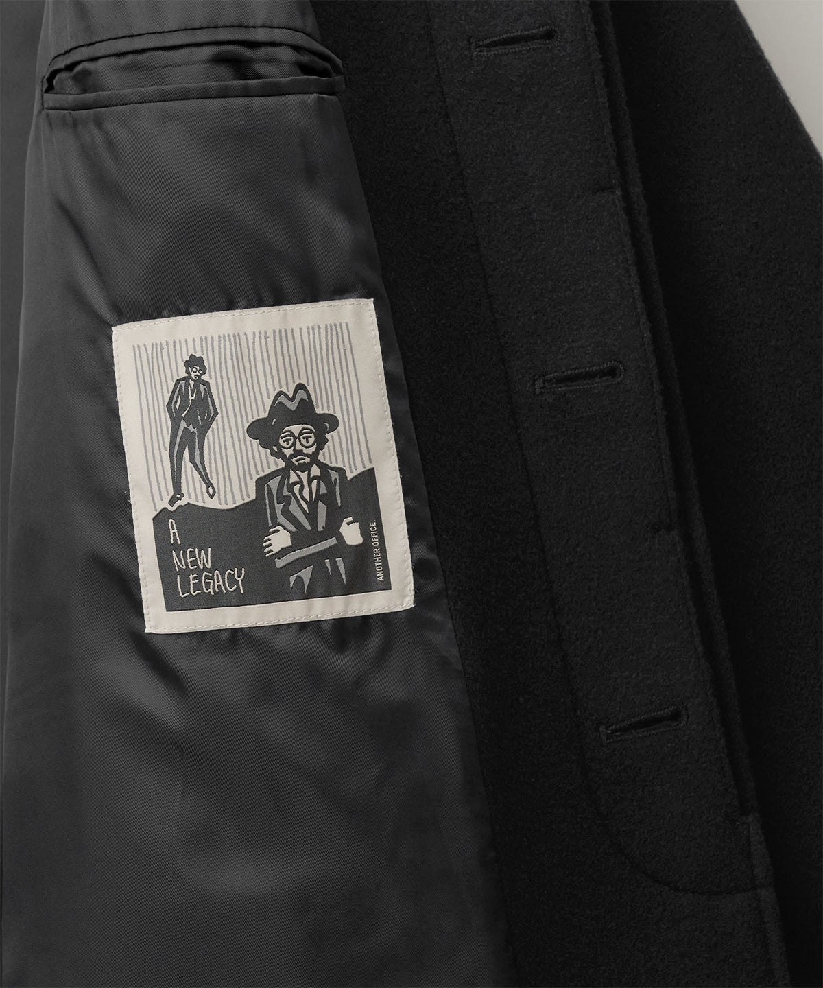 ANOTHER OFFICE Voyager Bold Balmacaan Coat