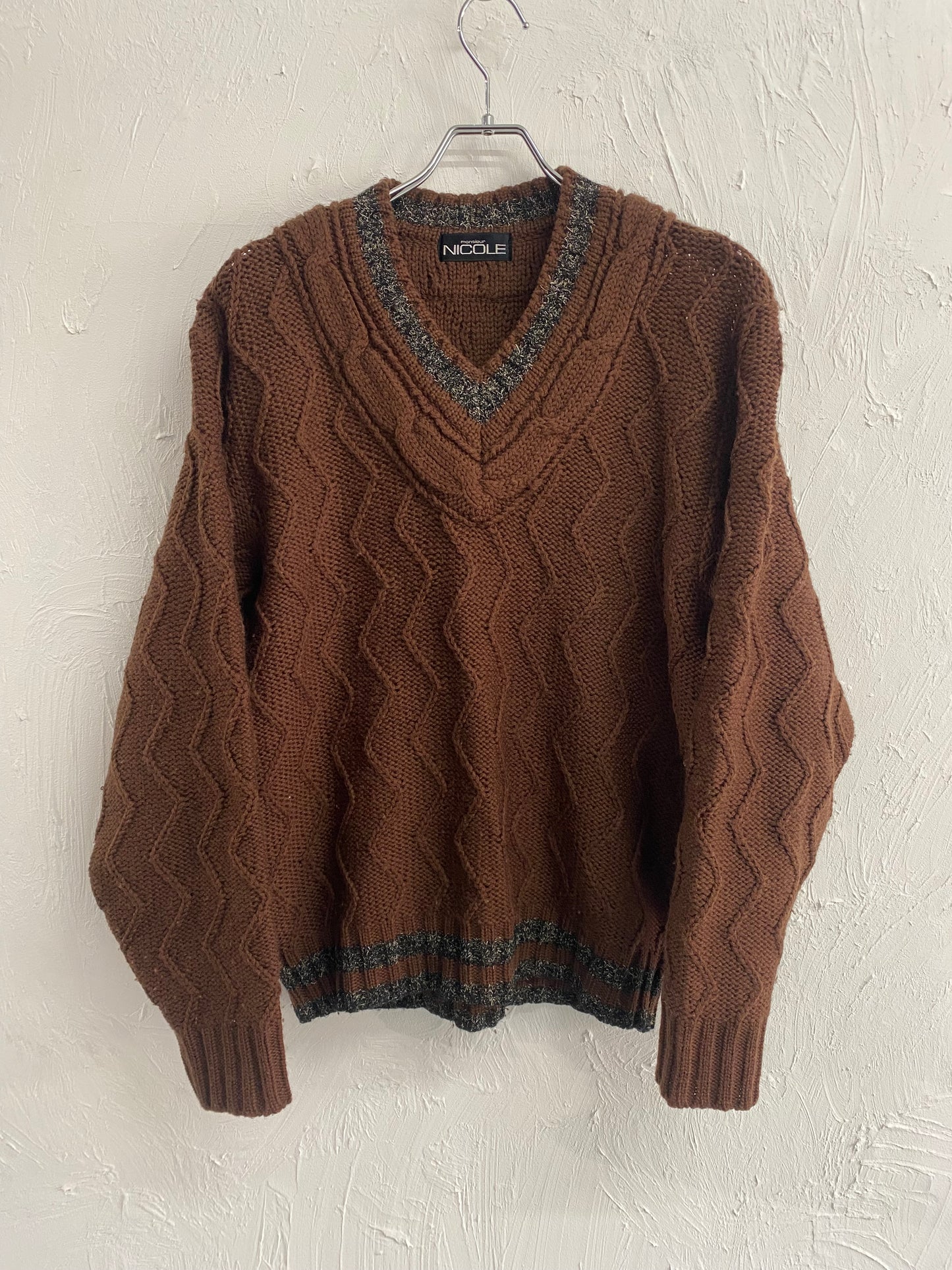 NICOLE V-neck wool knit
