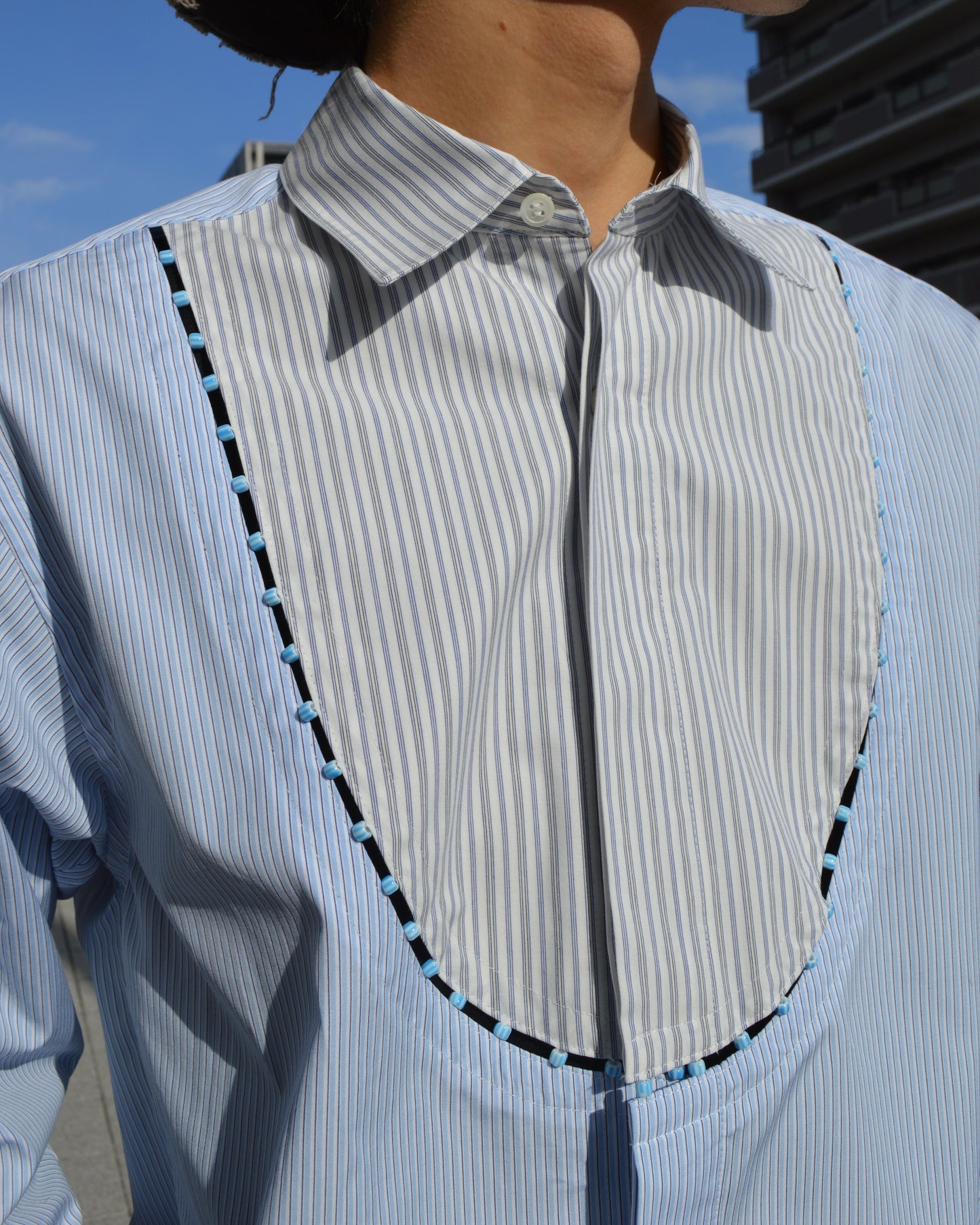 fluss hand beading dress shirts