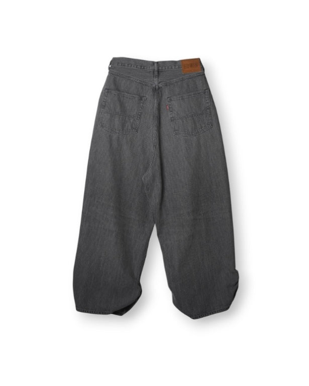refomed FRESH MAN DENIM WIDE PANTS by EDWIN　"STRIPE" BLACK STRIPE