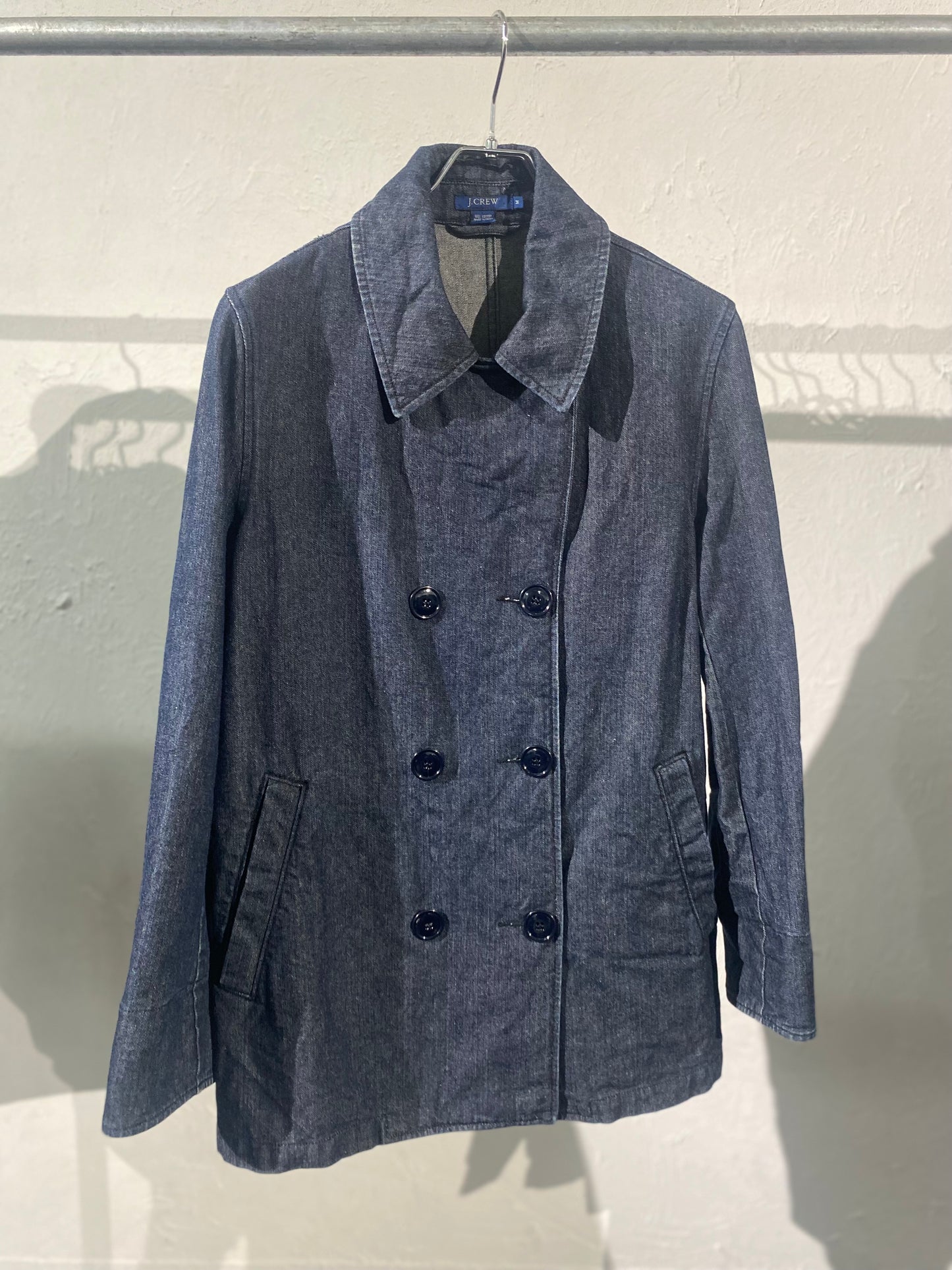 00s J. CREW denim pea coat