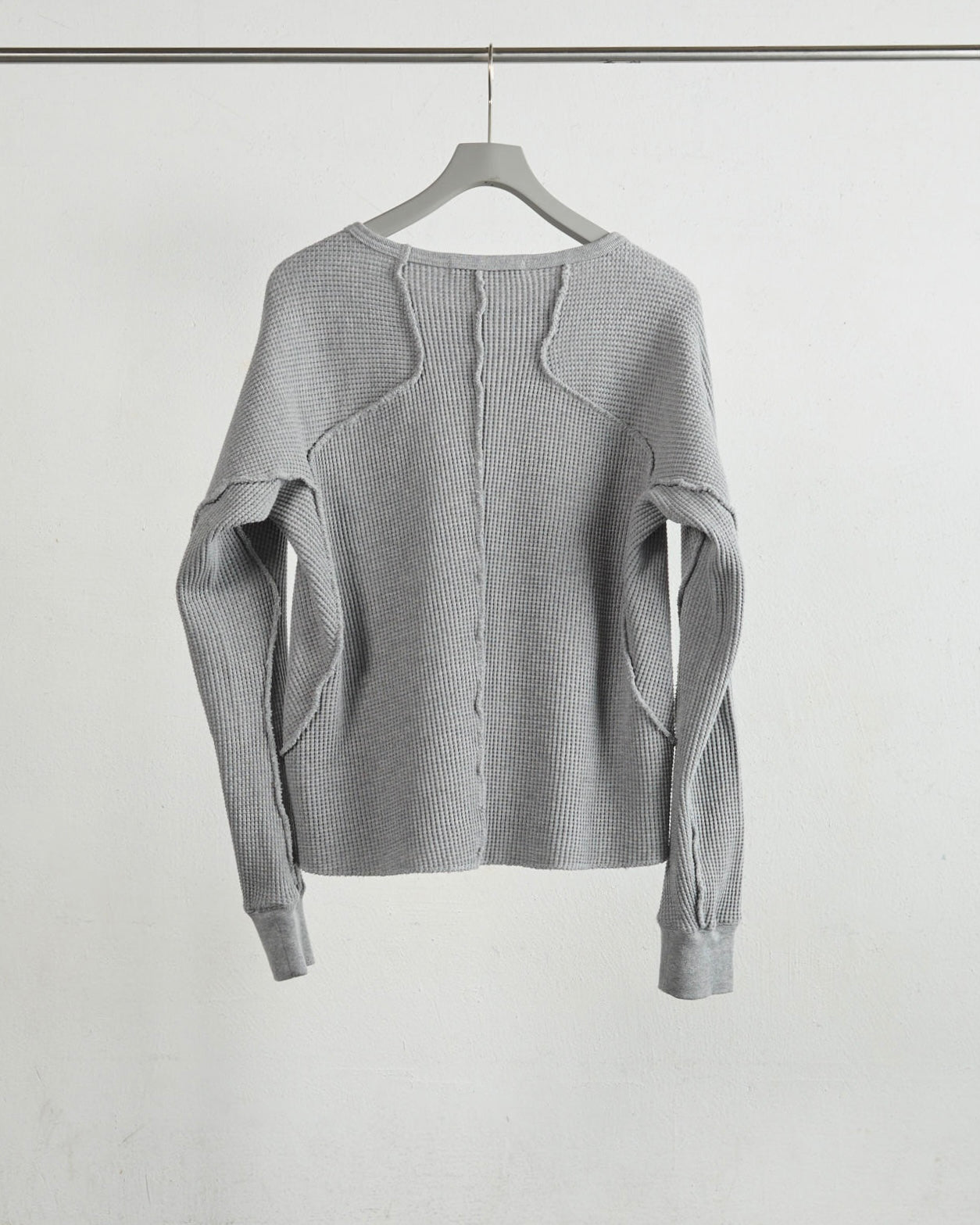 NVRFRGT WAFFLE THERMAL LONG SLEEVE T‑SHIRT H.GREY