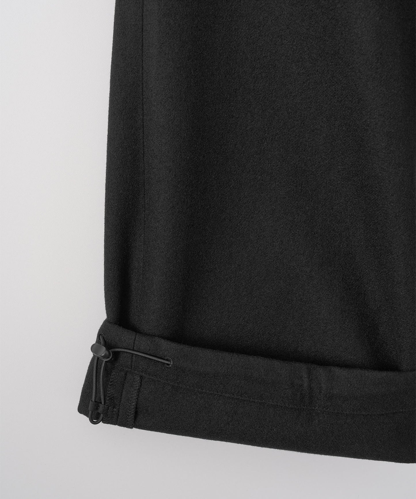 ANOTHER OFFICE Cashmere Banding Easy Pants BLACK