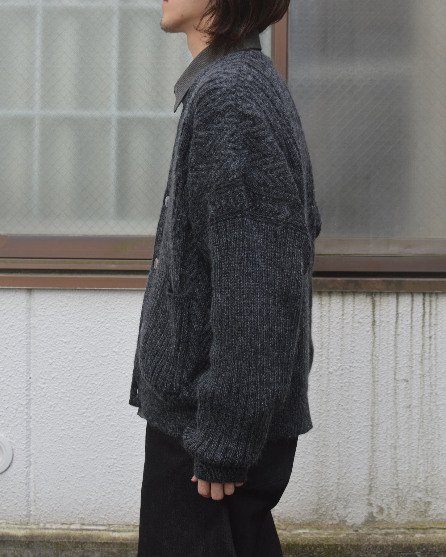 YASHIKI Sekkei mohair Cardigan