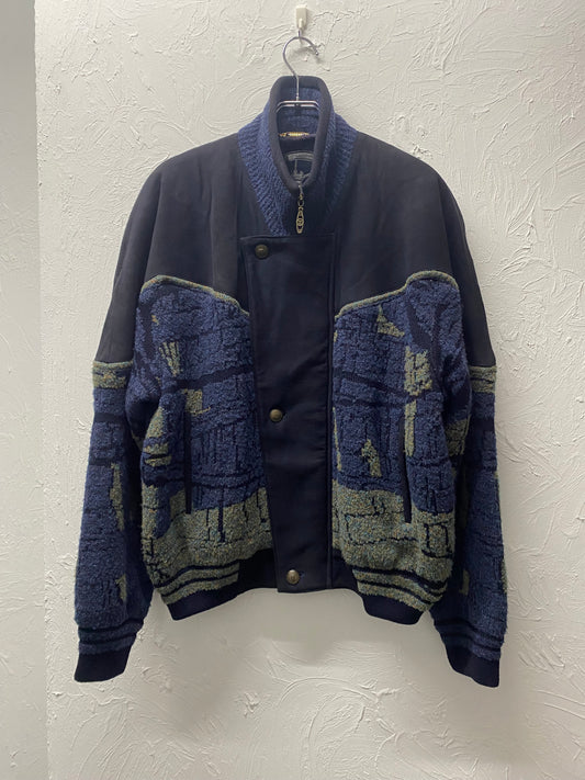 TORRAS suède switch knit blouson