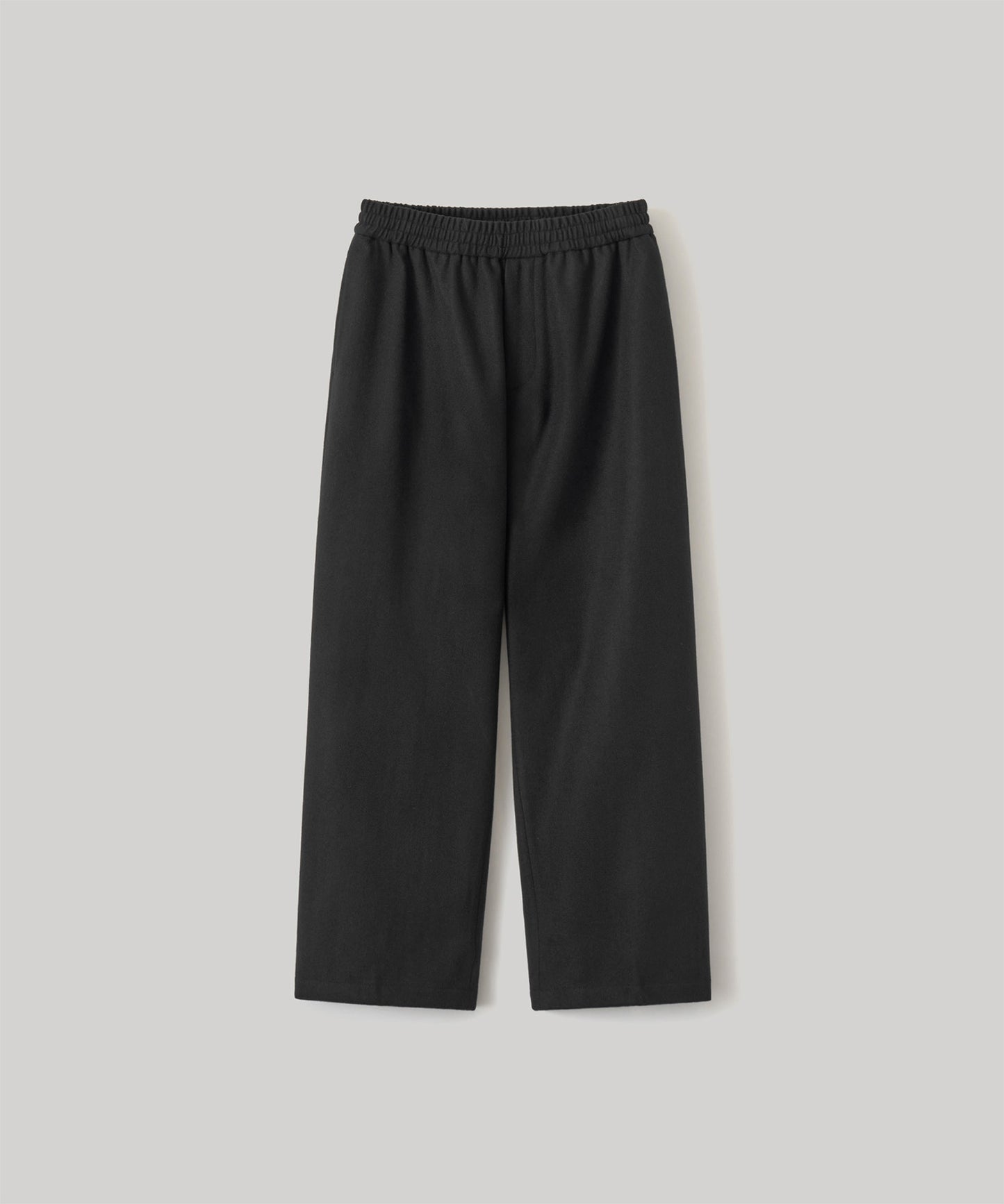 ANOTHER OFFICE Cashmere Banding Easy Pants BLACK