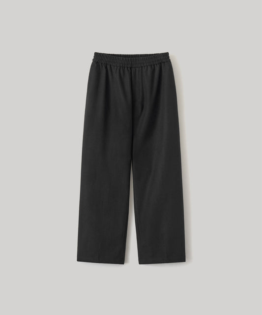 ANOTHER OFFICE Cashmere Banding Easy Pants BLACK