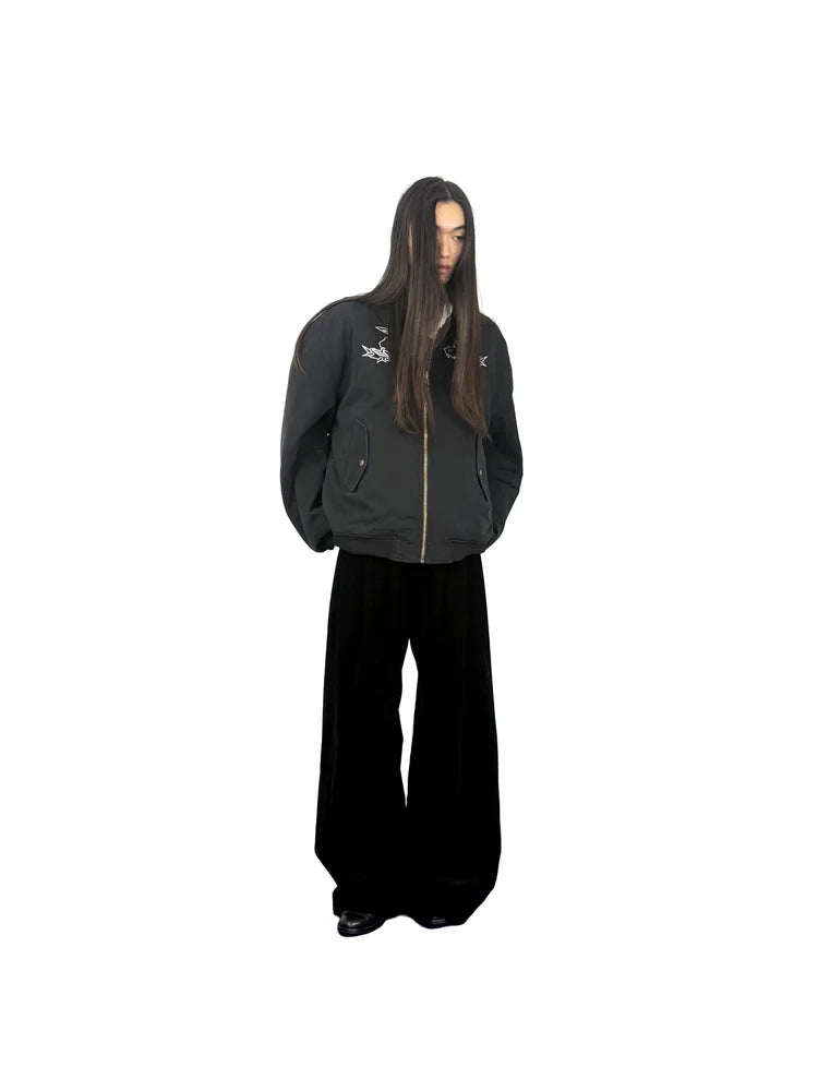 Skull dog Oversized Bomber jacket type