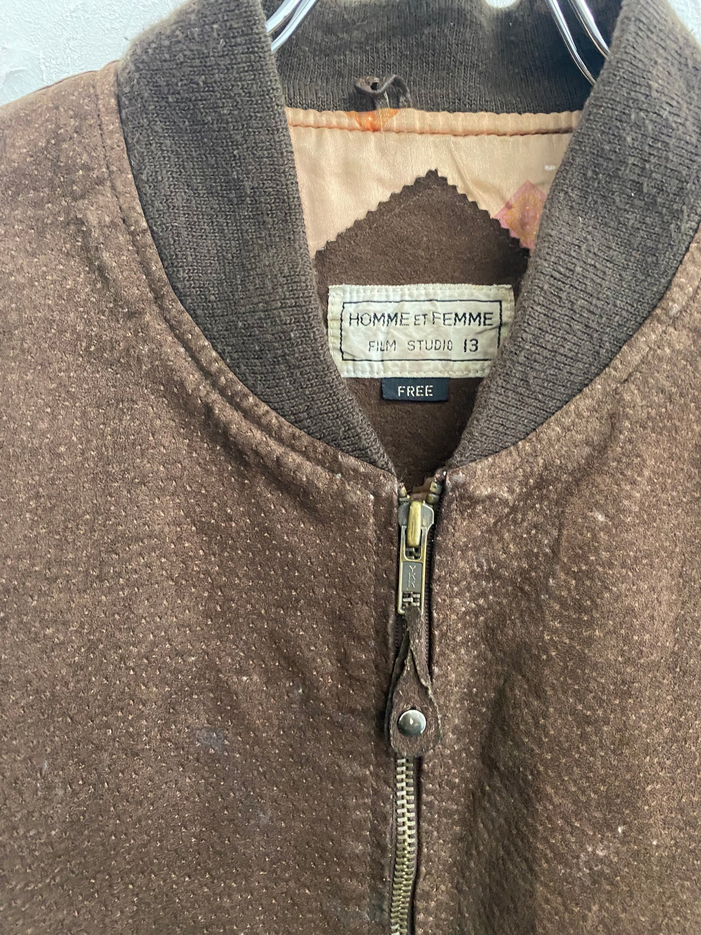 HOMME ET FEMME pig leather blouson