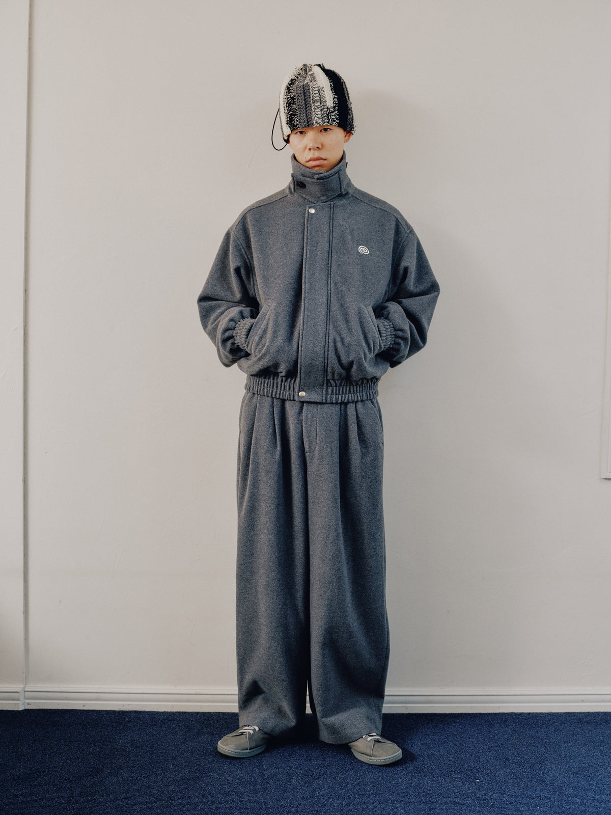 SOL Wool-Blend Stand-Collar Jacket