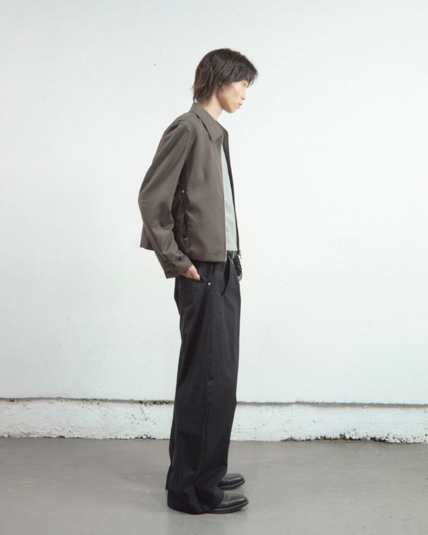 NVRFRGT 2TUCKED CURVED LEG TROUSERS