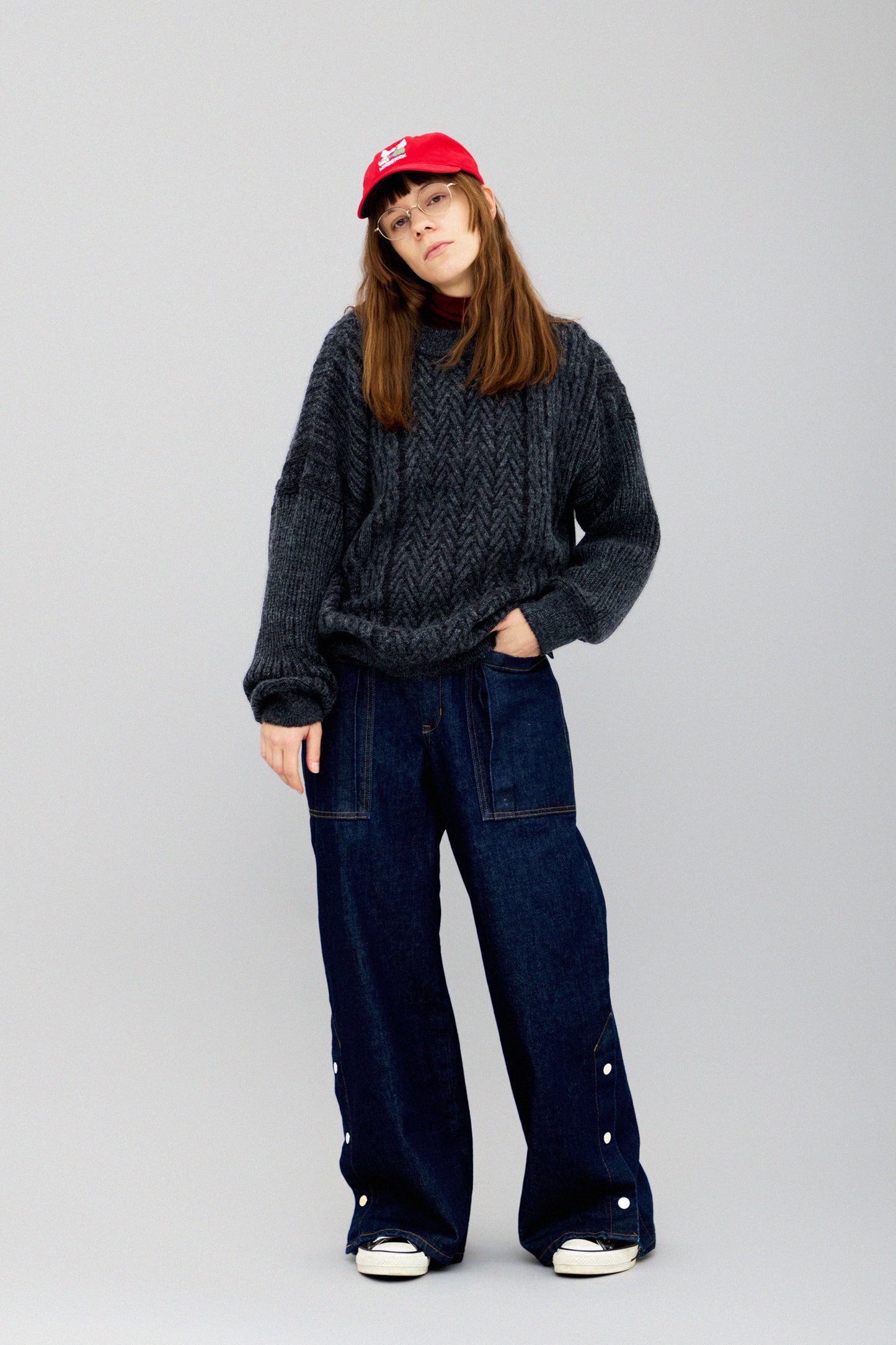 YASHIKI Sekkei mohair knit BLACK