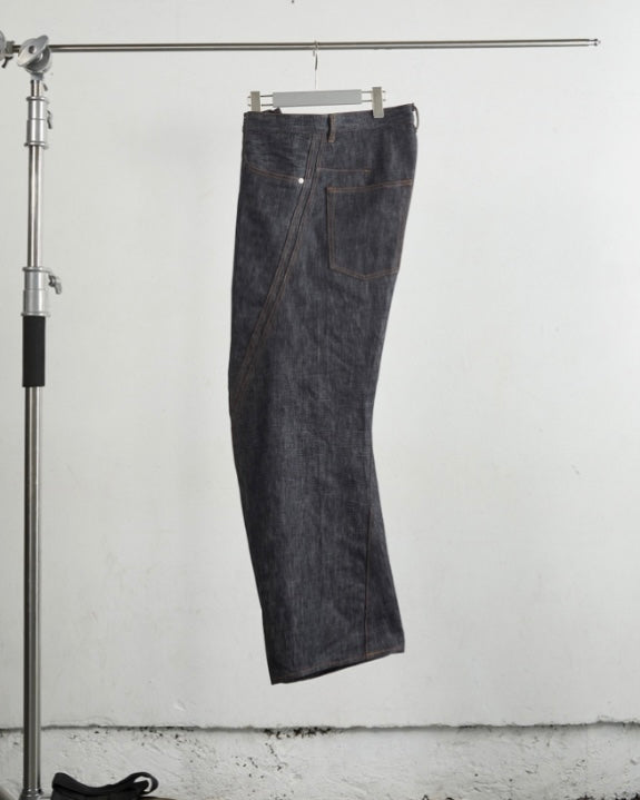 NVRFRGT 3D TWISTED WIDE LEG JEANS