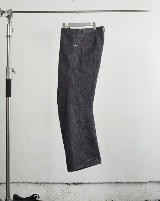 NVRFRGT 3D TWISTED WIDE LEG JEANS