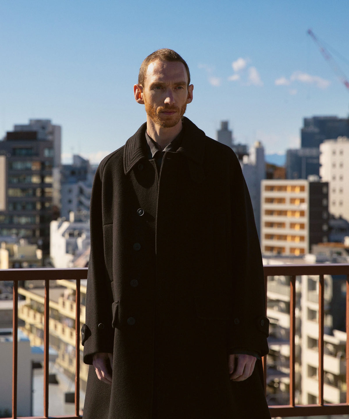 ANOTHER OFFICE Voyager Bold Balmacaan Coat