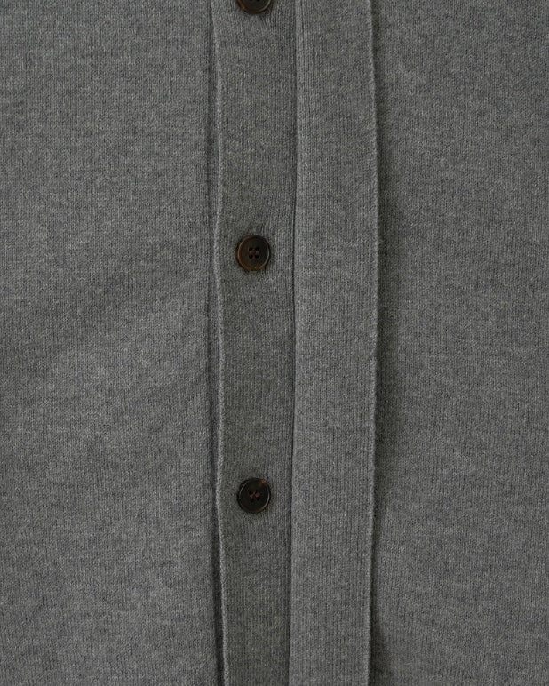 ANOTHER OFFICE Hidden Button Collar Cardigan
