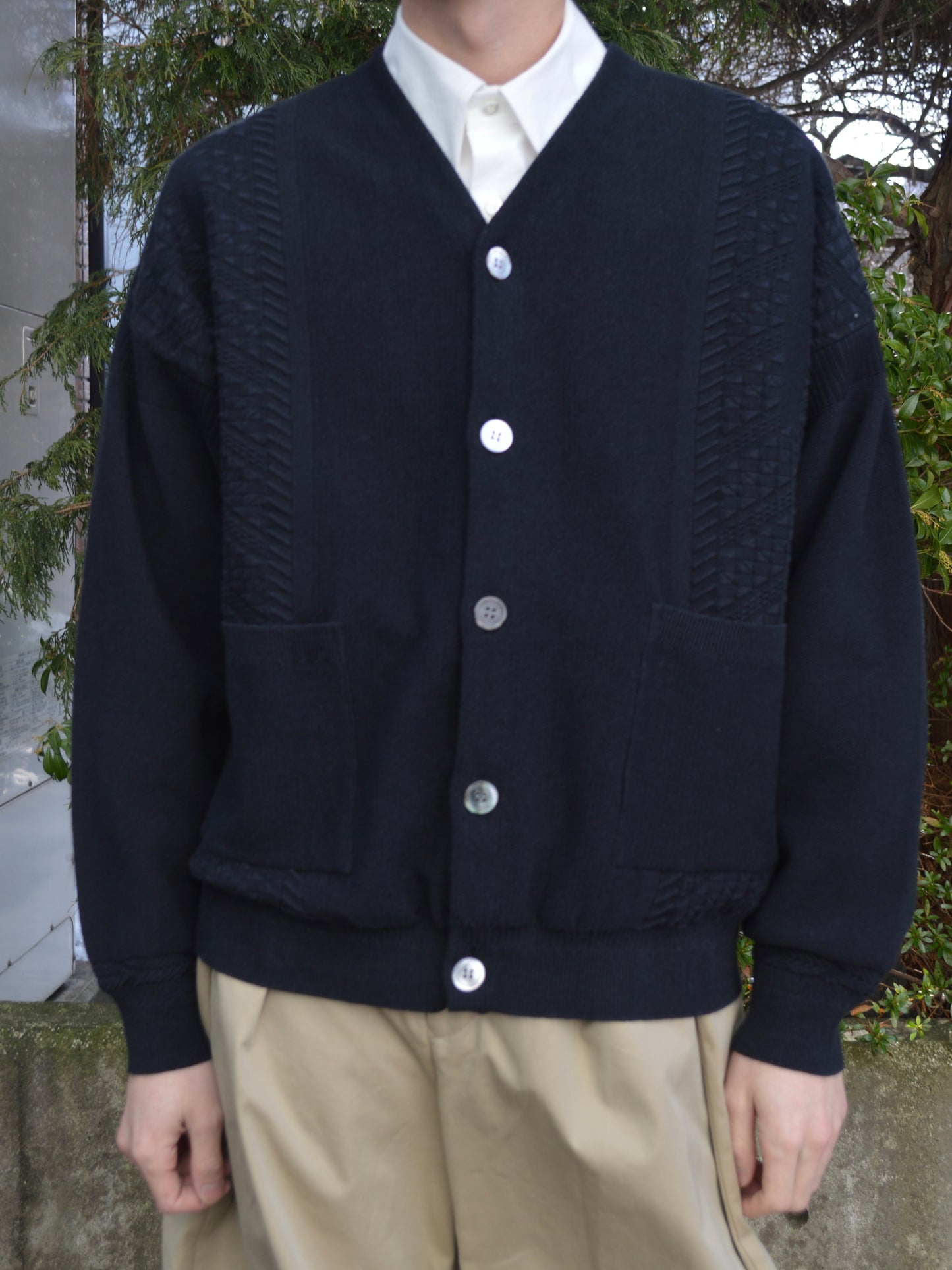 YASHIKI kusaho cardigan　BLACK