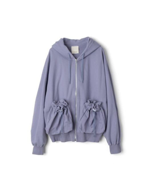 refomed "KINCHAKU" ZIPUP HOODIE LAVENDER