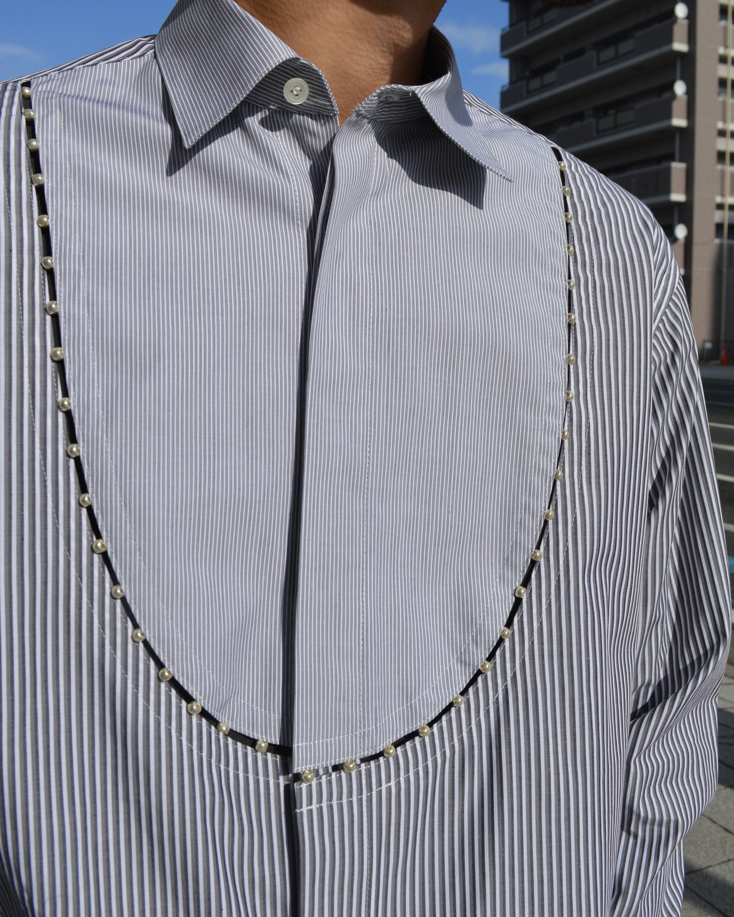 fluss hand beading dress shirts