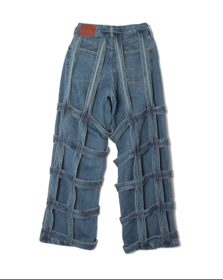 SUGARHILL CAGED DENIM PANTS INDIGO