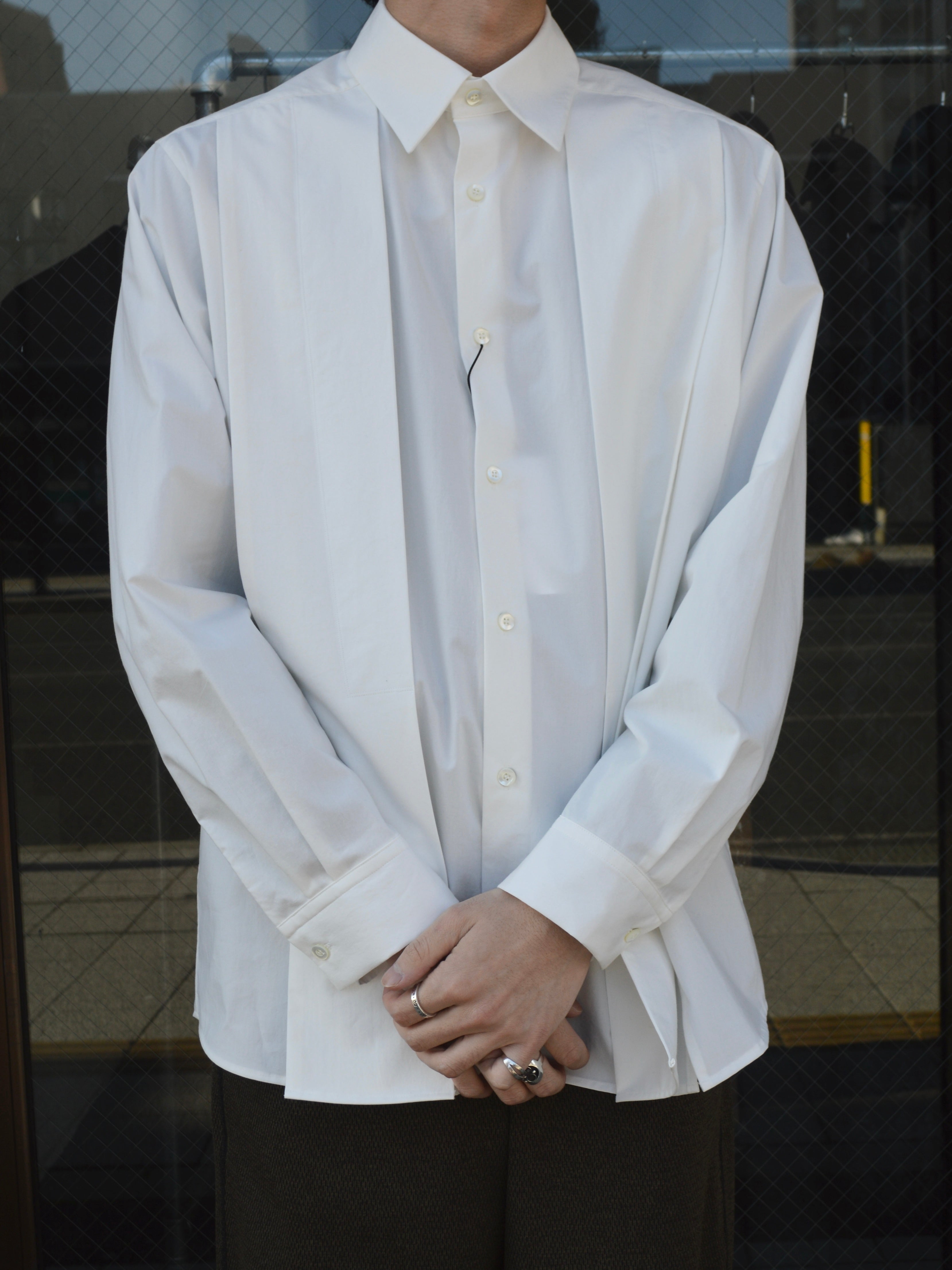 UJOH / Panel Stitch Shirt / WHITE – JIKAI