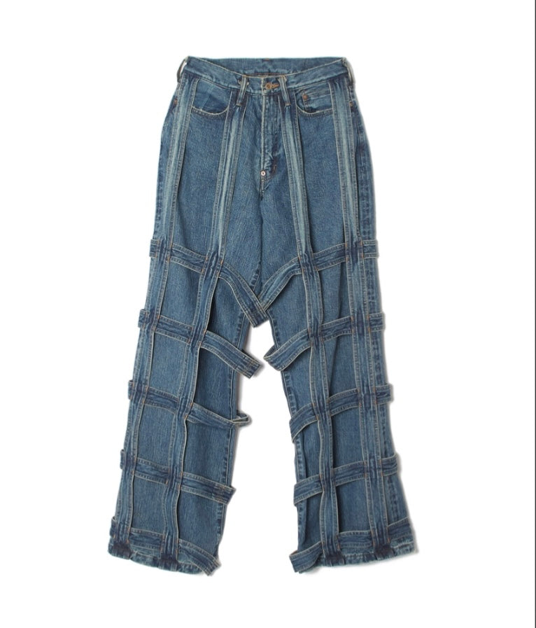 SUGARHILL CAGED DENIM PANTS INDIGO