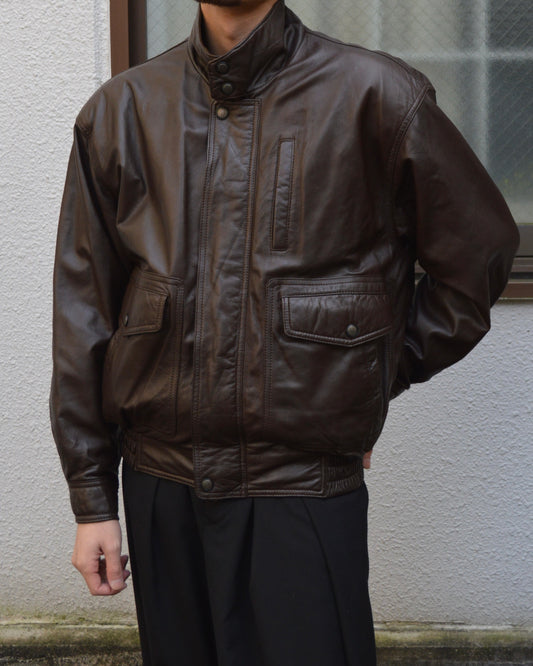 old brown sheep leather jacket