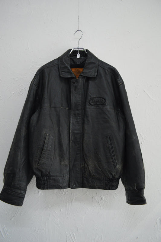 genuine leather blouson