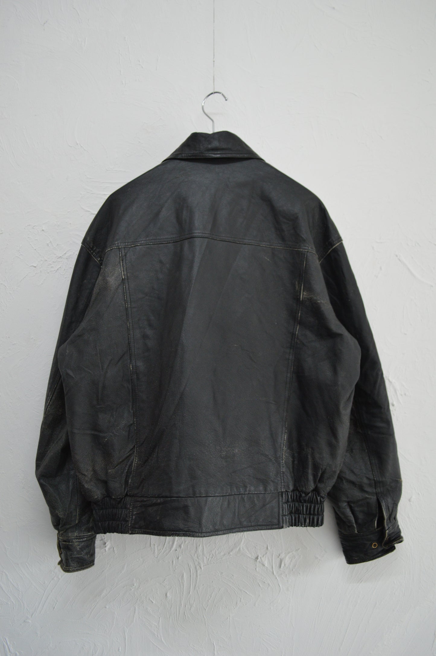 genuine leather blouson