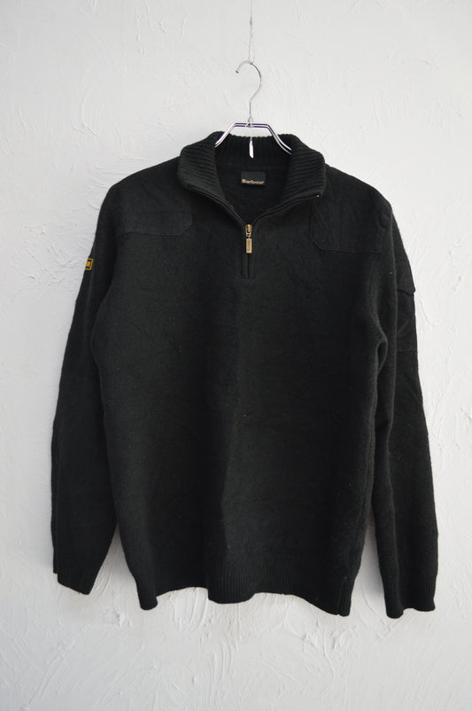 barbour half zip knit