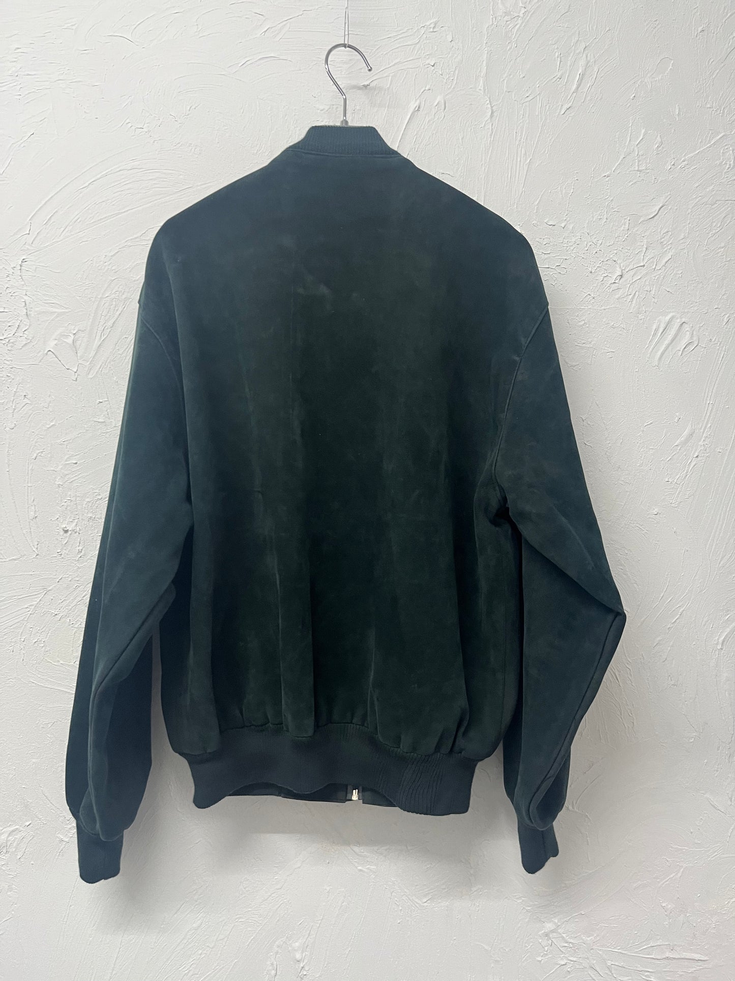 suède bomber jacket