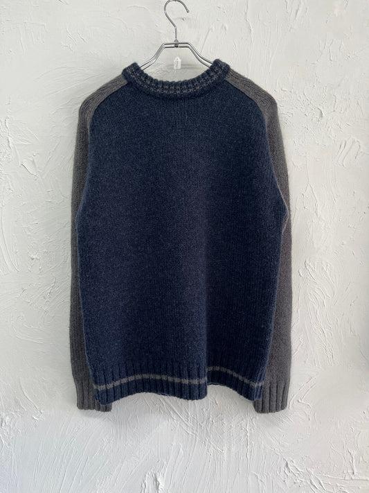 crew neck mulch collar knit