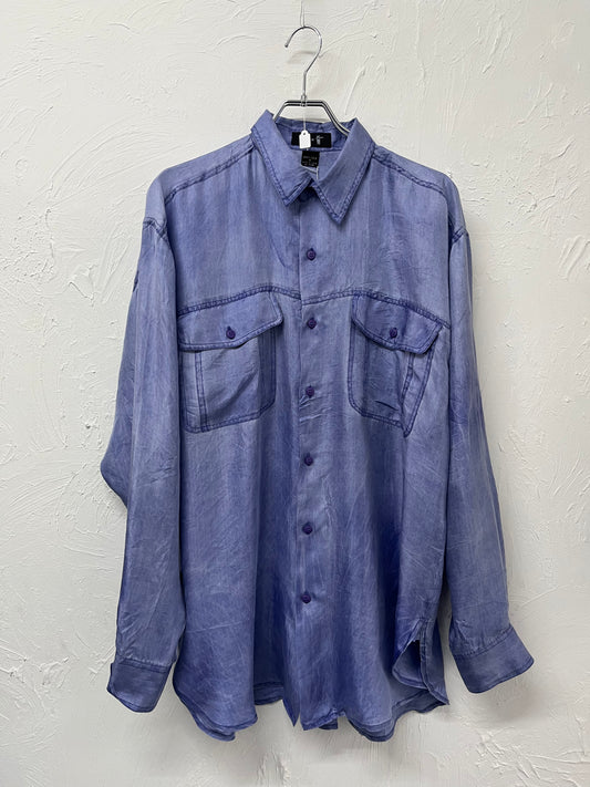 GOOUCH silk shirt BLUE