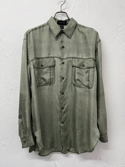 GOOUCH silk shirt GREEN