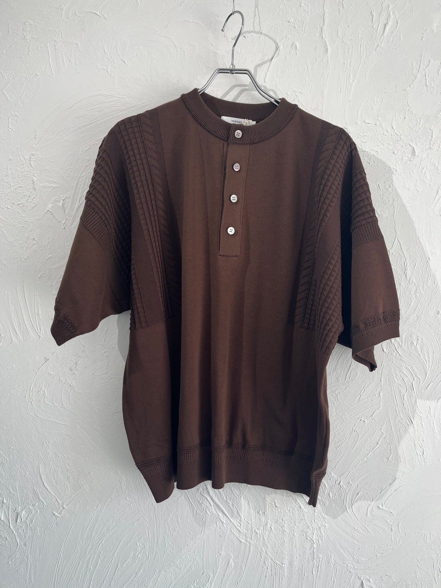 YASHIKI Ogawa Henley Knit