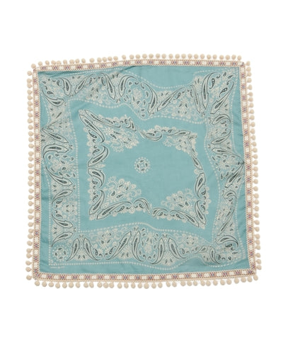 SUGARHILL POMPOM BANDANA MINT