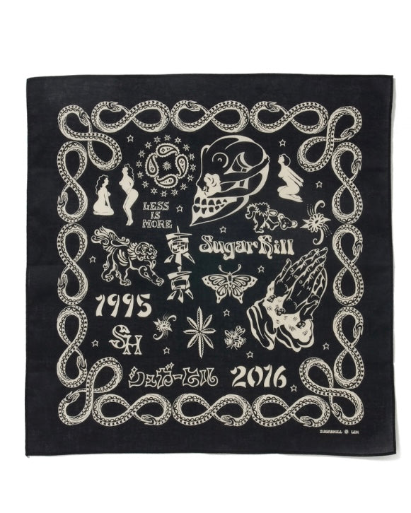 SUGARHILL TATOO FLASH BANDANA BLACK