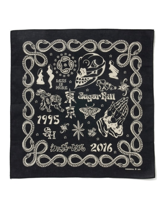SUGARHILL TATOO FLASH BANDANA BLACK