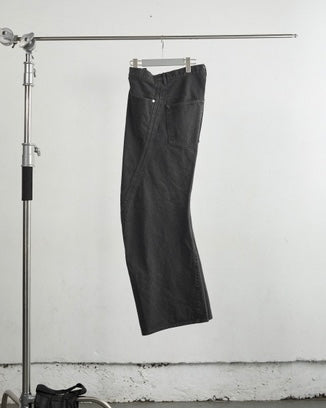 NVRFRGT 3D TWISTED WIDE LEG JEANS DARK GREY