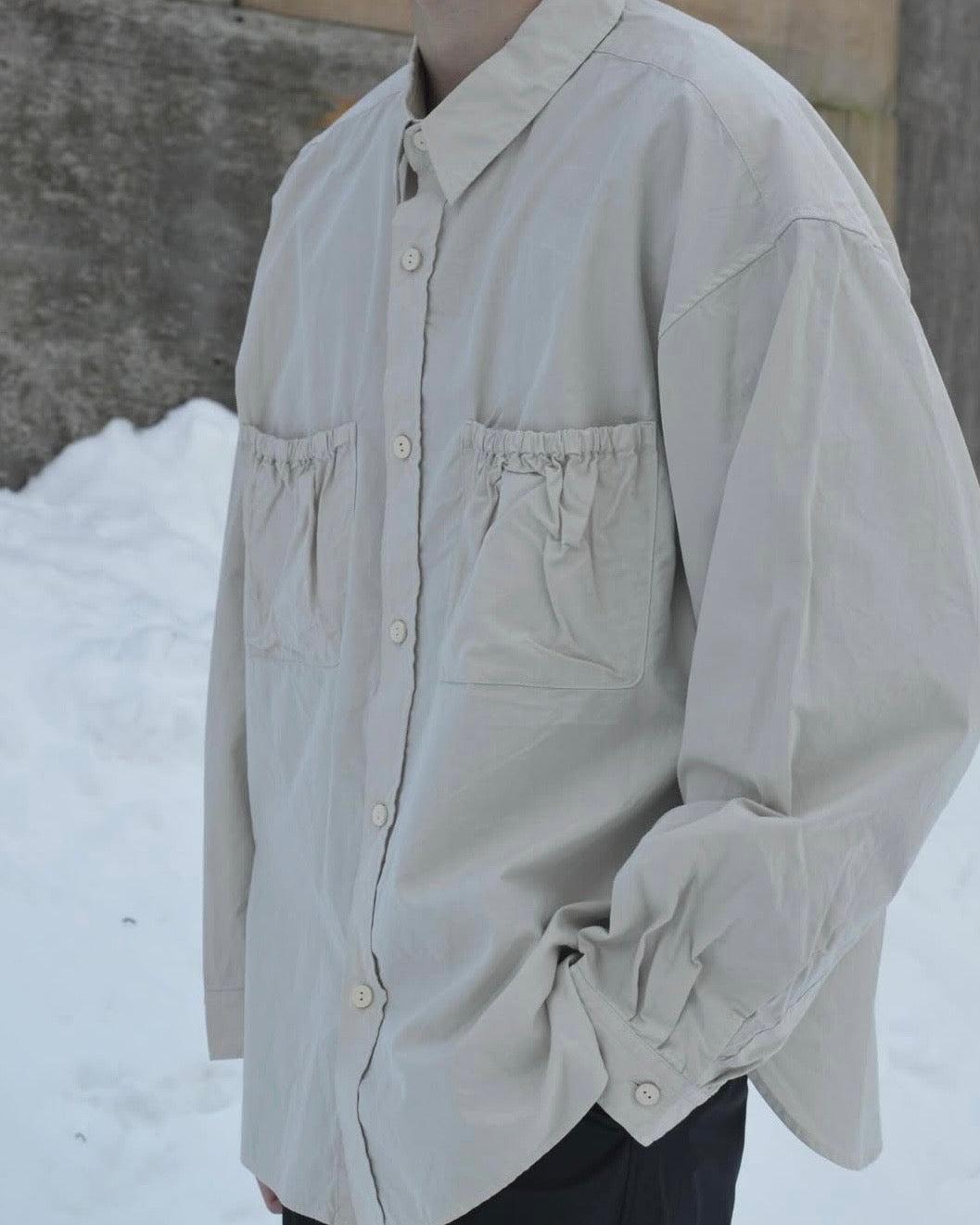 refomed WRIST PATCH WIDE SHIRT