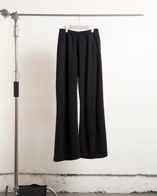 NVRFRGT / 3D TWISTED LOUNGE WIDE PANTS BLACK