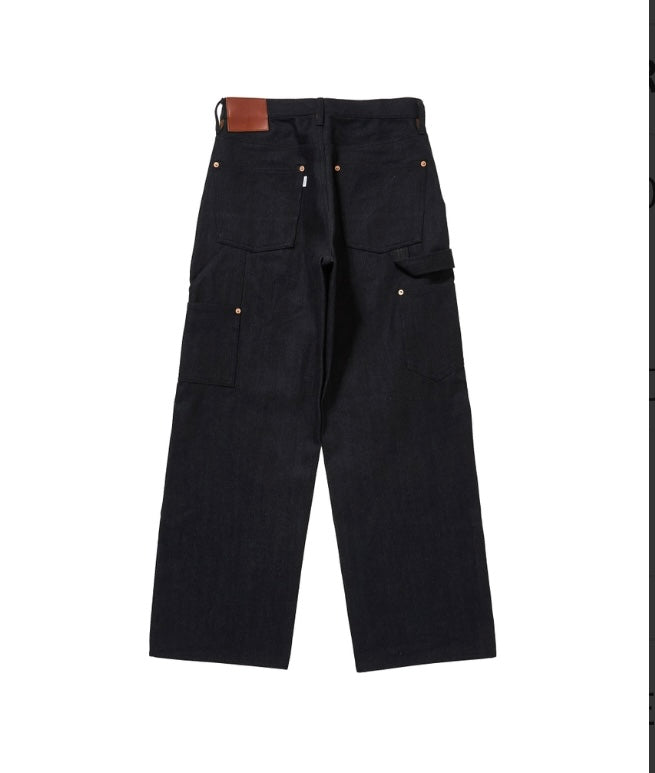SUGARHILL TWISTED HEATHER DENIM PANTS DOUBLE KNEE  BLUE x BLACK