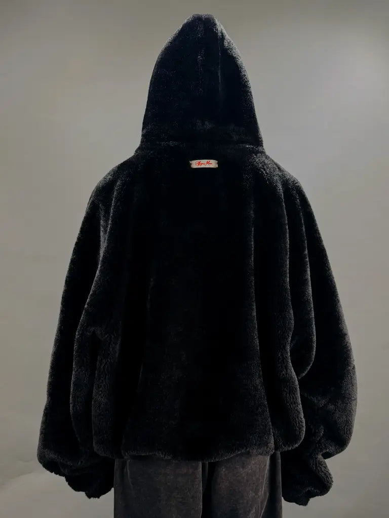 SYUMAN. REVERSIBLE HOODIE BLACK