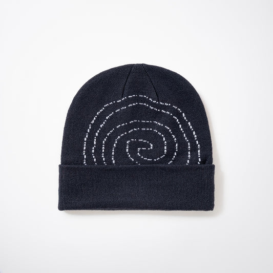 SOL PIN-GURUGURU DOUBLE BEANIE NAVY