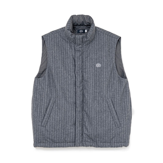 SOL  Pin-Stripe Padded Vest GRAY
