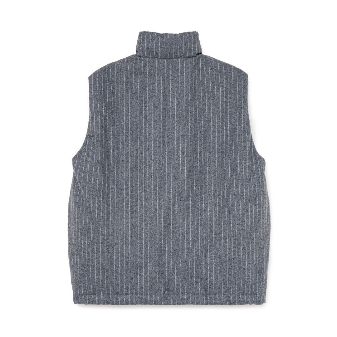 SOL  Pin-Stripe Padded Vest GRAY