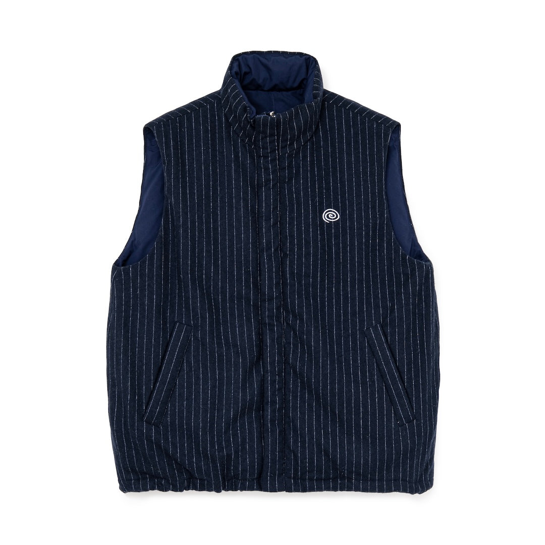 SOL  Pin-Stripe Padded Vest NAVY